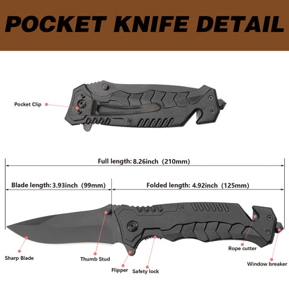 40 Years Wedding Anniversary Keepsake Him, 40th Ruby Anniversary Present for Husband, 40 Years Marriage Men Gift Idea, Engraved Pocket Knife with Wood Box, Hunting, Camping, Fishing, Folding Knives