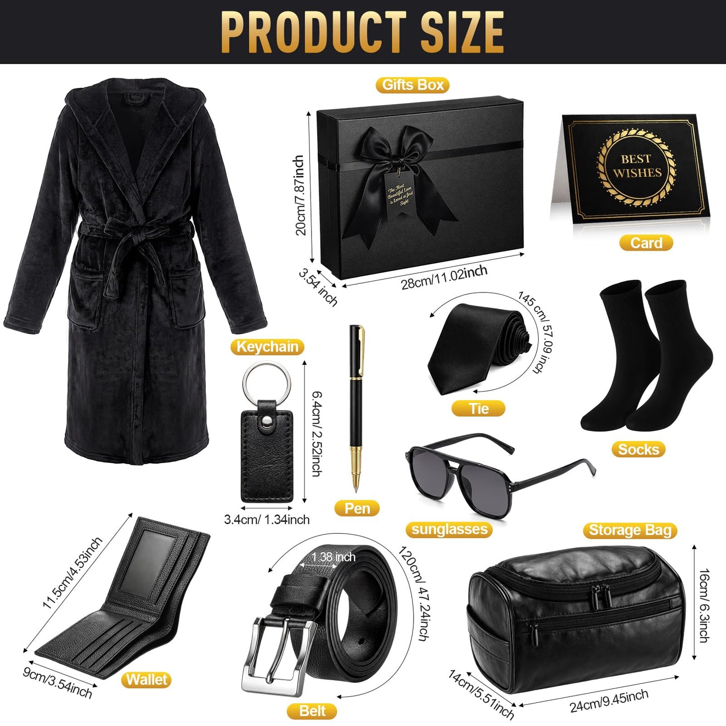 Glitopper 11 Pcs Birthday Gifts for Men Father Gifts Box for Men Self Care Gift Baskets Set for Dad Husband Boyfriend