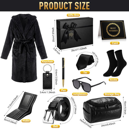 Glitopper 11 Pcs Birthday Gifts for Men Father Gifts Box for Men Self Care Gift Baskets Set for Dad Husband Boyfriend