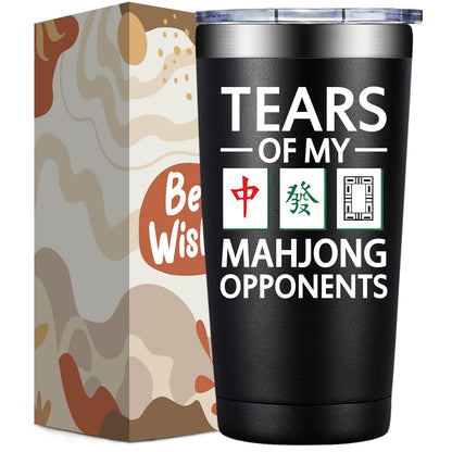 Mahjong Gifts for Women Men - Christmas Brithday Gifts for Mahjong Lovers - Mahjongs Accessories and Gift - 20oz Mahjongs Gift Ideas Tumbler