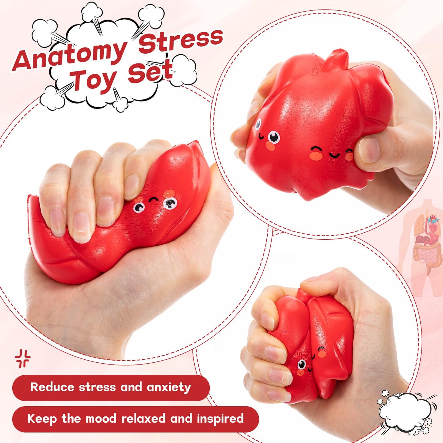 Arrowbash 20 Sets Respiratory Therapist Graduation Gifts Bulk Lung Stress Balls Relief Stress Inspirational Squeeze Balls with Cards for Adults Respiratory Therapy Care Staff Office RT Nursing Work