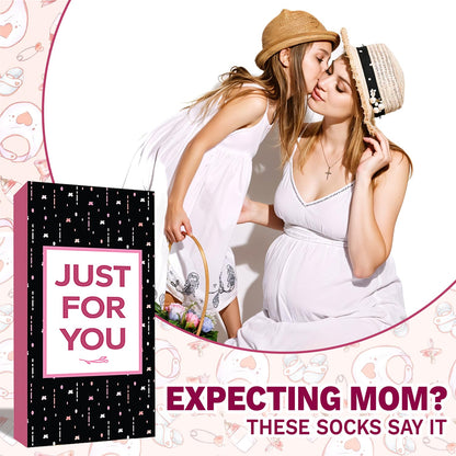 ZAGKOO First Fathers Day New Dad Gifts - Soon to Be, 1st Time Dad Sock - Expecting Gifts for First Time Mom, Pregnant Women