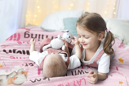 Nicetous Baptism Gifts for Girl Blanket 50x40in, Baptismal Gifts for Women/Kid/Baby Girl, Baptism Favors, Christening Gifts for Girls, Baptism Gift Idea Soft Throw Blanket