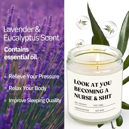 Craftique Nurse Gifts for Women Men, Nurses Week/Day/Appreciation Gifts- Funny Nurse Candle- Cool Graduation/Birthday/LPN RN Gift for Nurses, Nursing Student Gift, Nursing School, Future/New Grad