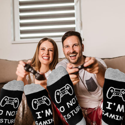 Birthday Gifts for Men Teen Boys, Valentines Day Gift for Him Boyfriend Husband, Do Not Disturb I'm Gaming Funny Gamer Socks