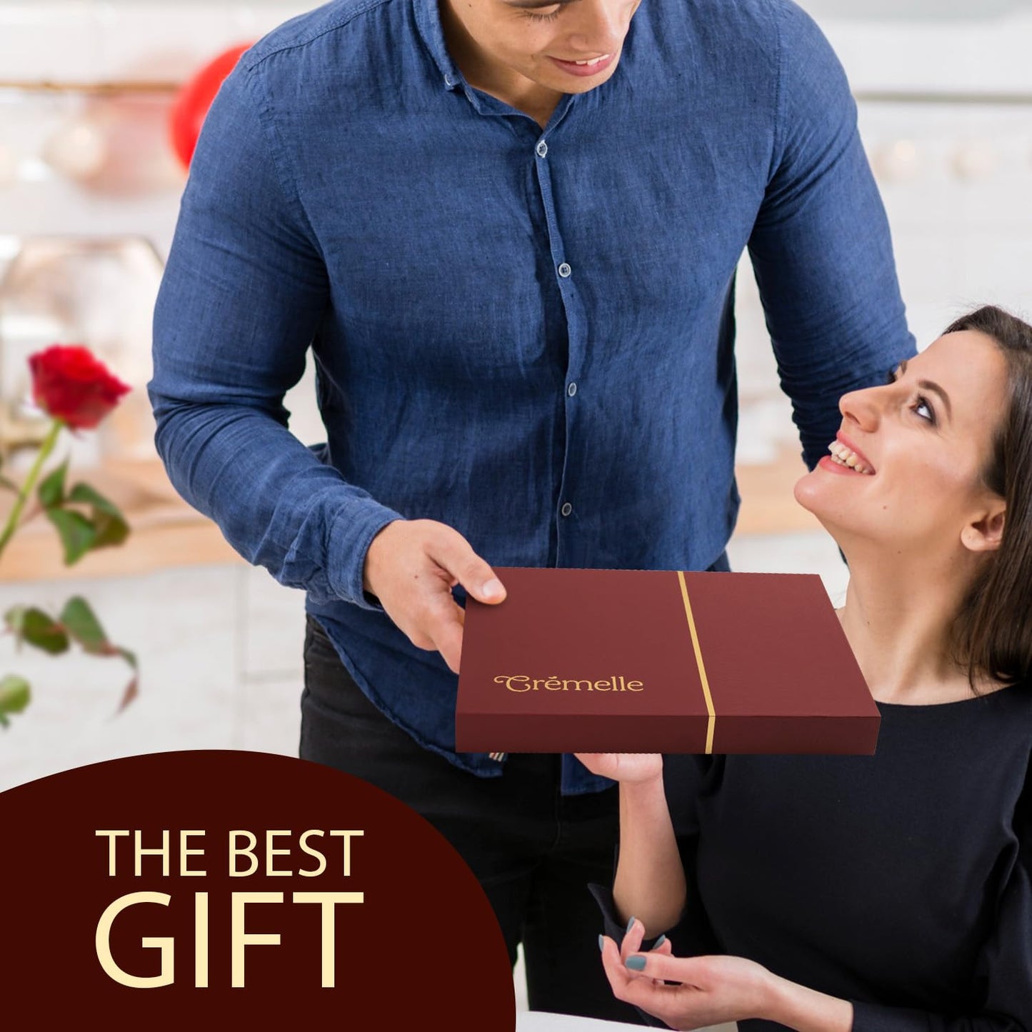 Cremelle Gourmet Cookies Gift Box, 12 Pieces of Food Gifts Cookies, Ideal Mothers Day Chocolate Candy Gift Box for Friends, Colleagues and Loved Ones, Perfect Fancy Cookie for Holidays and Celebrations