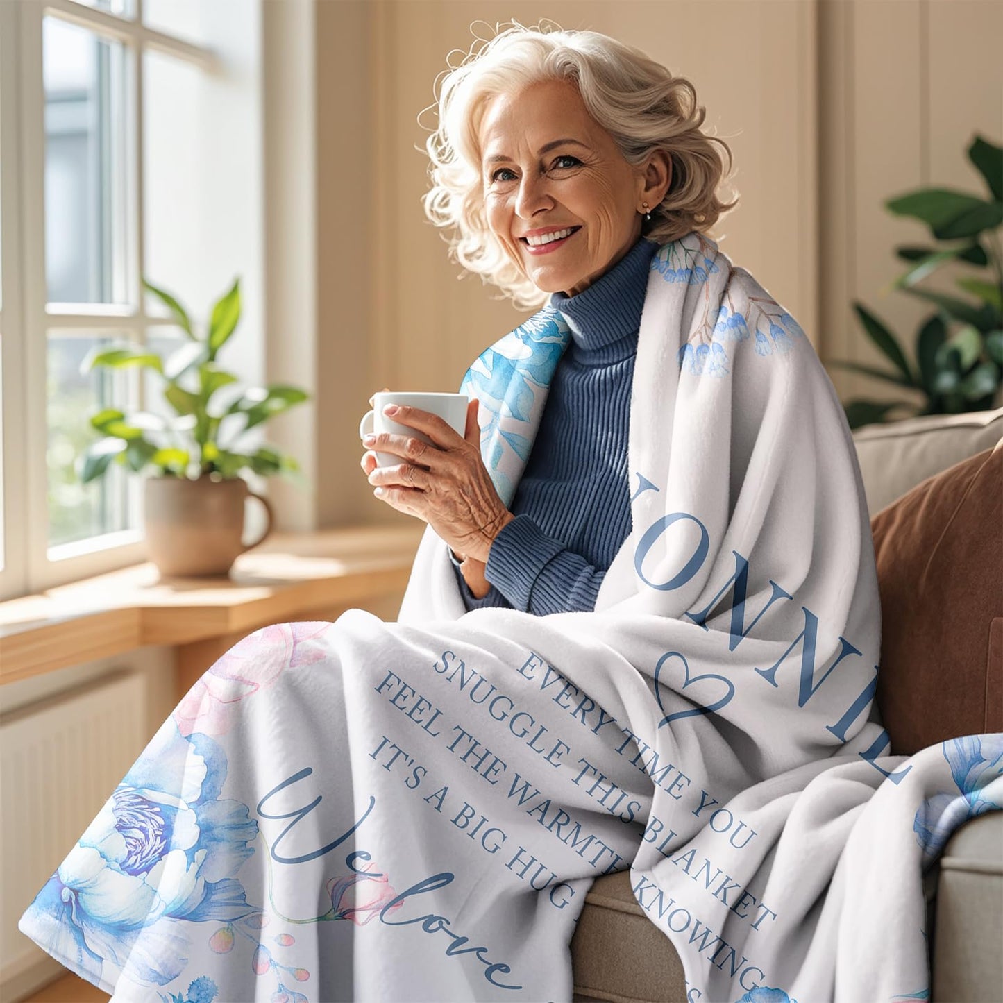 Nonnie Gifts, Birthday Gifts for Nonnie, Nonnie Gifts for Grandma Blanket 60" x 50", Nonnie Gifts for Mothers Day, Nonnie Gifts from Grandchildren, Gifts for Nonnie Christmas