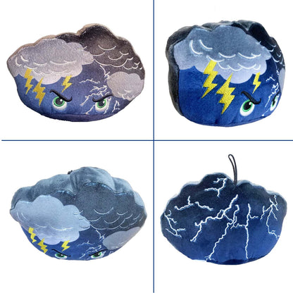 Thunderheads Thunderstorm Plush, Weather-Inspired Educational Soft Collectible with Fact Card for Exploring Earth Science, Gift for Nature Lovers, Storm Chasers, STEM Learning for Families & Friends
