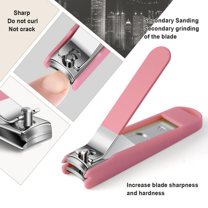 Nail Clippers and Beauty Tool,Portable Set Nail Clipper Set,Manicure Kit for Women,Manicure Set 6 in 1 AKA Sorority Gifts Nail Kit Suitable for for Women (AKA Pink)