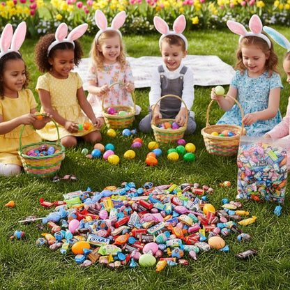 Easter Candy Bulk Variety Pack 2lb - Assorted Chocolate Bulk Easter Candy Individually Wrapped for Party Favors, Easter Egg Fillers & Easter Basket Stuffers - 2 Pounds