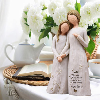 Aunt Birthday Gifts, Gifts for Aunts from Niece, Auntie Gift Ideas, Best Aunt Ever Gift, Aunt Niece Embrace Hand-Painted Resin Figurine