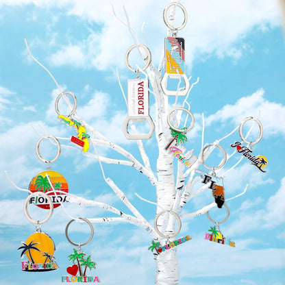 Landical Florida Metal Keychain Souvenirs and Gifts Bulk Includes Florida Keychains Bottle Openers Miami Keychain Souvenirs