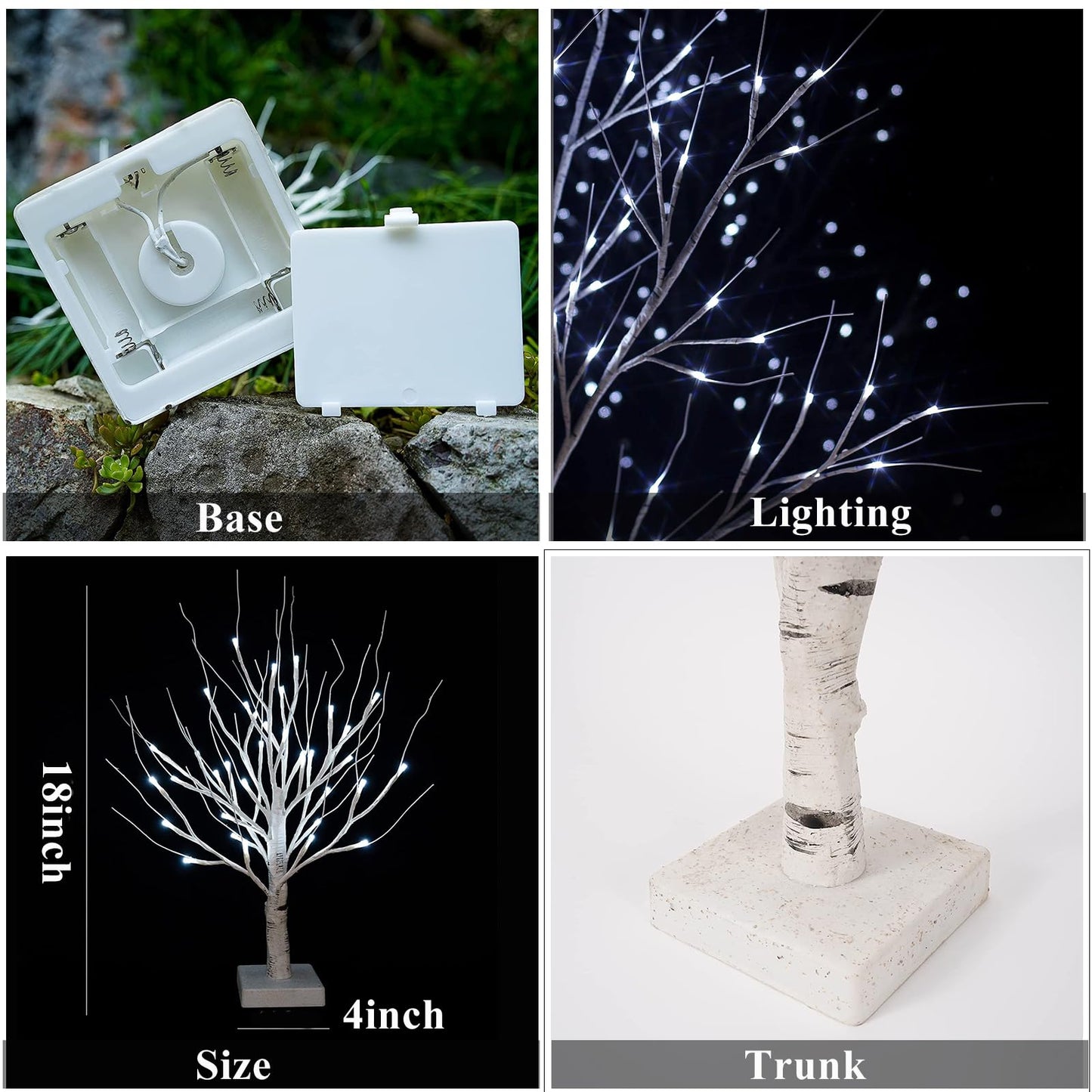 BDUSXYZ Money Tree Gift Holder - 36 LED Lighted Display Tree with Clips Lighted Tabletop Decoration Gift Card Tree (White)