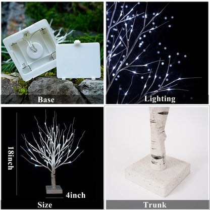 BDUSXYZ Money Tree Gift Holder - 36 LED Lighted Display Tree with Clips Lighted Tabletop Decoration Gift Card Tree (White)