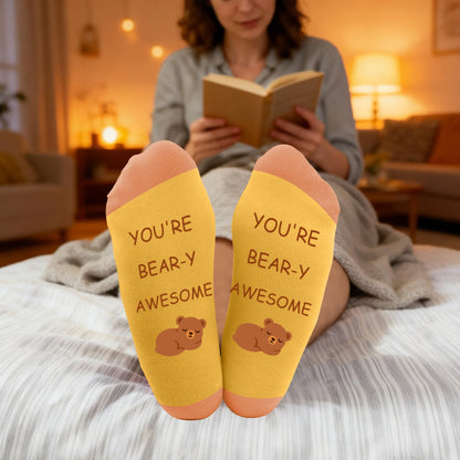 Inspirational Gifts - Animal Print Gifts for Women,Motivational Animal Lover Gift for Boys Girls Women Men Socks