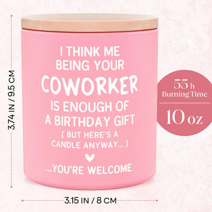 Coworker Birthday Gifts for Women, Funny Coworkers Candle 10Oz, Best Birthday Gift for Coworker Female, Work Besties, Cute Handmade Soy Wax Scented Candles