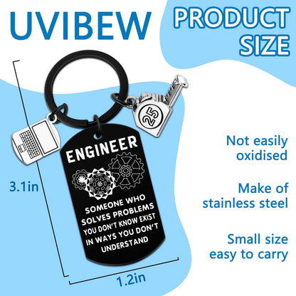 Engineer Gifts for Men Engineer Keychain Cool Gifts for Engineers Graduation Gift for Him Electrical Engineering Gift for School Student