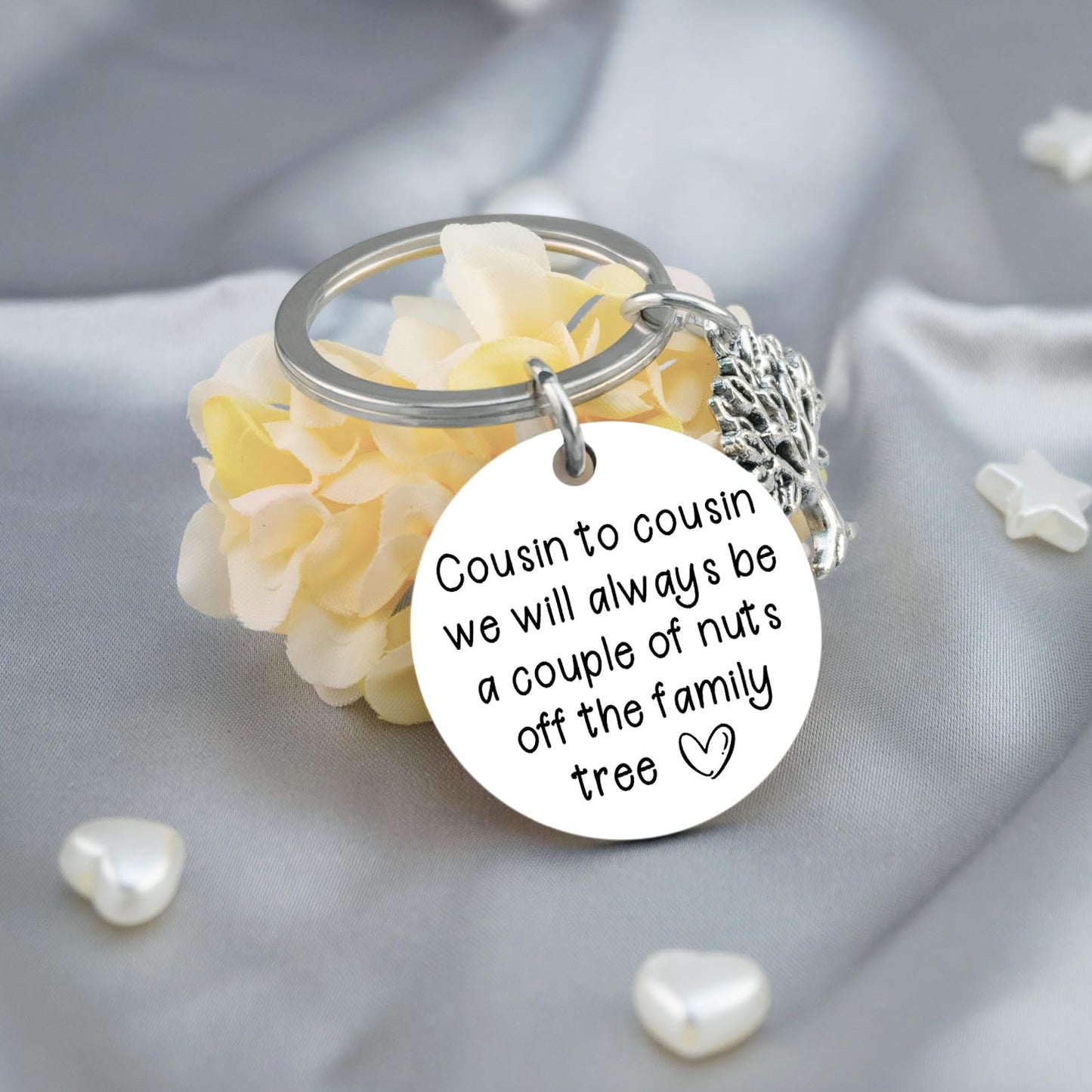Cousin Gifts for Women Men Best Cousin Keychain Funny Gifts for Cousins Sister Brother Birthday Valentines Day Thanksgiving Christmas Gift for Cousins Sister Gift for Her