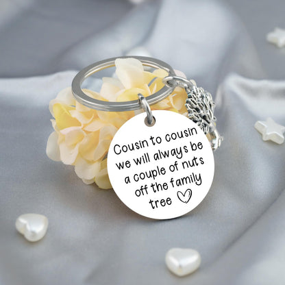 Cousin Gifts for Women Men Best Cousin Keychain Funny Gifts for Cousins Sister Brother Birthday Valentines Day Thanksgiving Christmas Gift for Cousins Sister Gift for Her