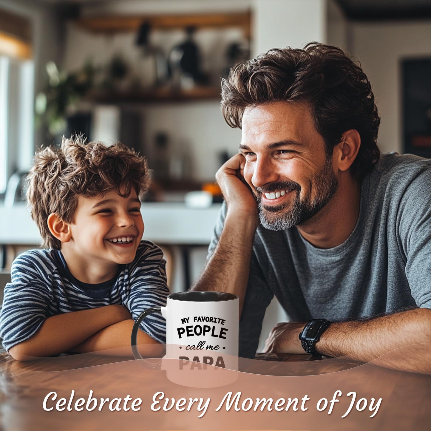 Papa Coffee Mug 11Oz Papa Gifts from Kids Grandkids, Fathers Day Birthday Gift for Dad Christmas Gift from Daughter, Son, Funny Dad Mug Microwave & Dishwasher Safe