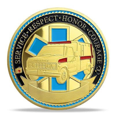 Paramedic's Prayer Coin EMT Challenge Coin