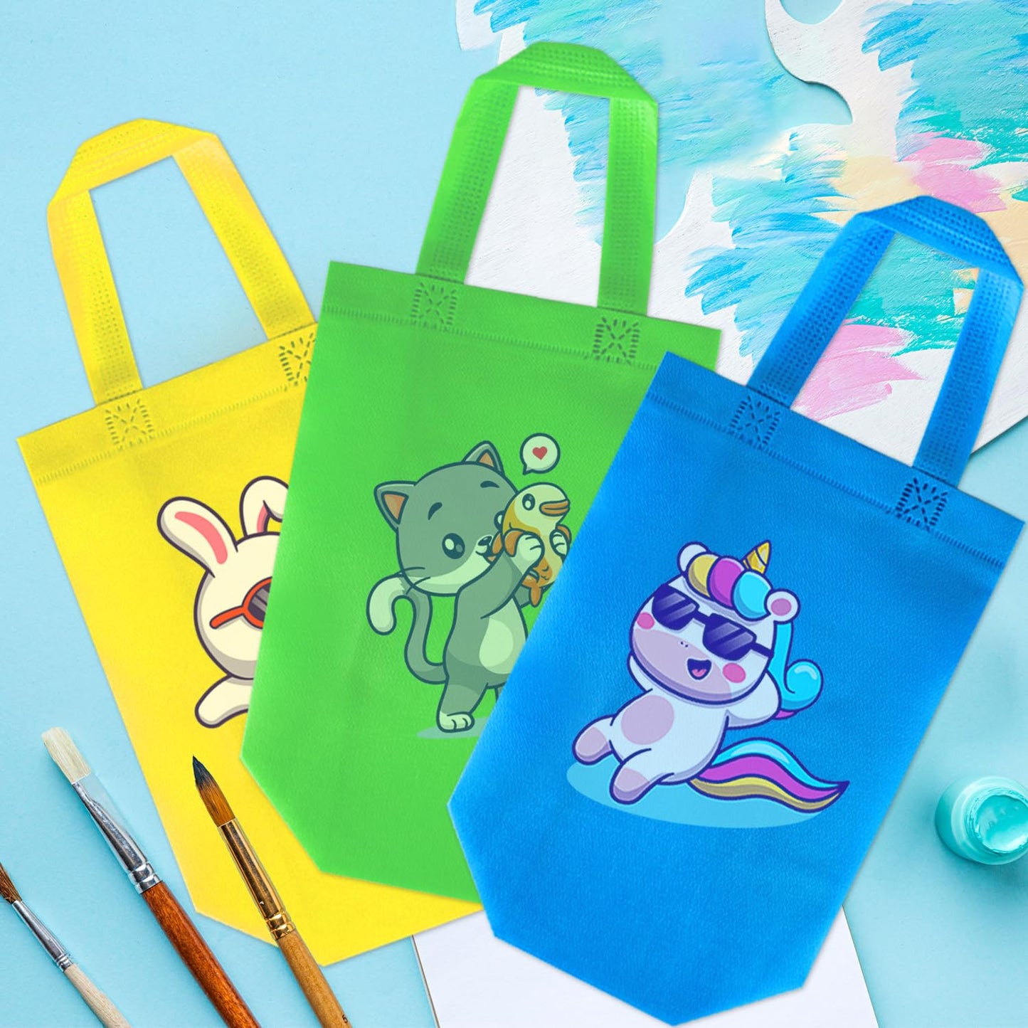 SPERPAND 20Pcs Gift Bags Medium Size, Reusable Goodie Bag, Gift Bags with Handles for Party Favors, Birthday, Baby Shower