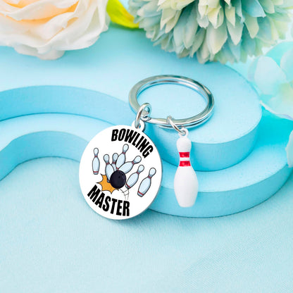Bowling Gifts Cool Accessories for Men Bowling Lovers Keychain Party Favors for Bowlers Inspirational Gifts for Bowling Players