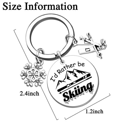 Ski Gifts for Men Skiing Accessories Keychains Ski Themed Gifts for Men Son Brother Boyfriend Family Friend Skiing Lover Birthday Christmas Snowboard Gift Ski Stuff Keyring