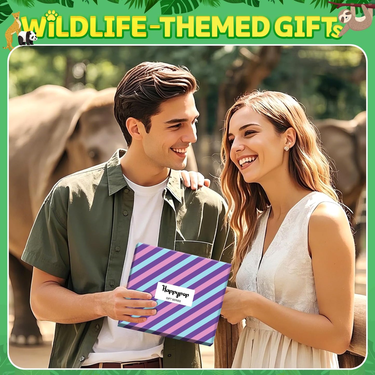 HAPPYPOP Funny Socks for Women - Cute Elephant Possum Cool Tiger Gifts for Animal Lovers