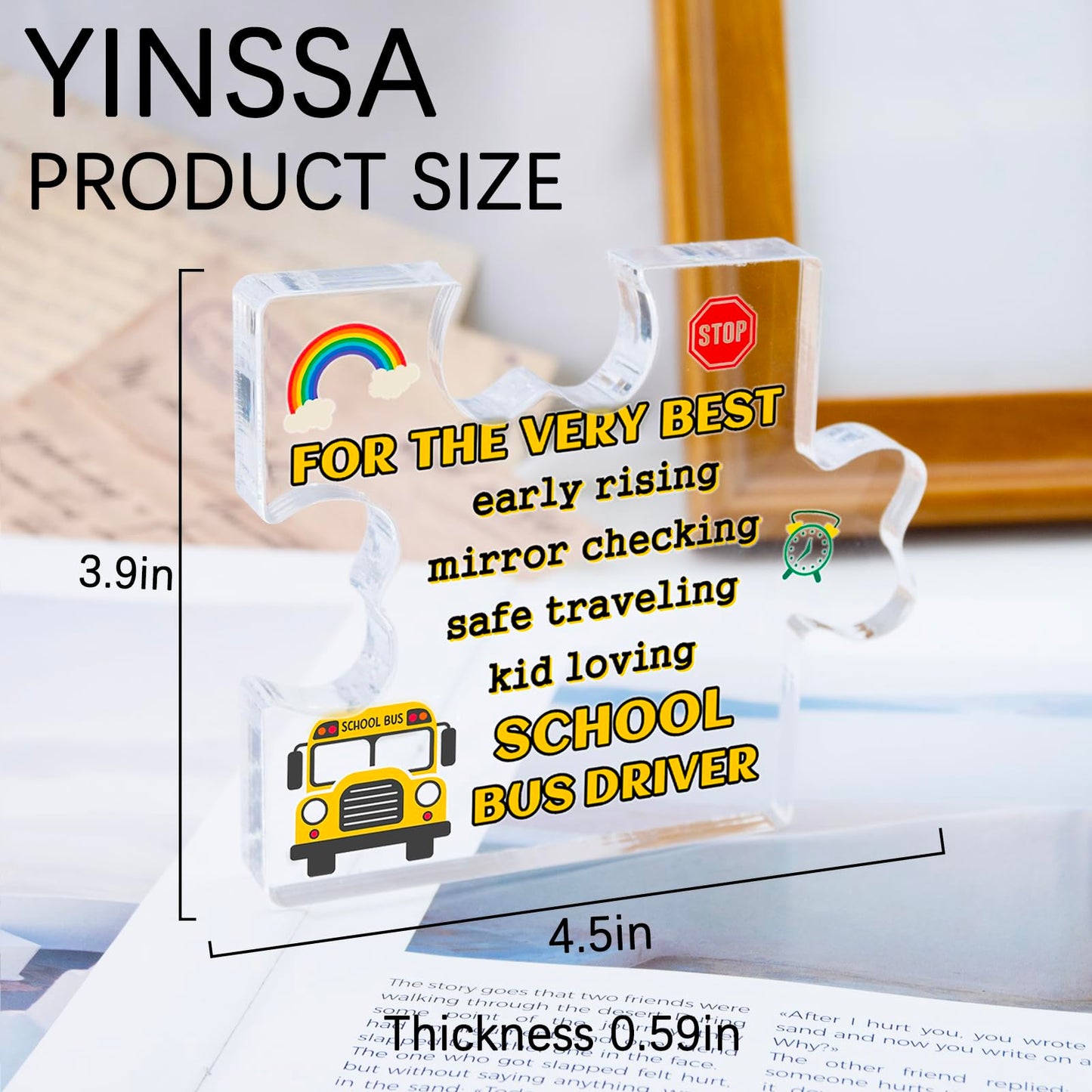 Bus Driver Appreciation Gifts Thank My Drivers Acrylic Sign School Bus Driver Gift For Men Women Birthday Retirement Christmas Gifts Back To School Gift From Students To School Drivers