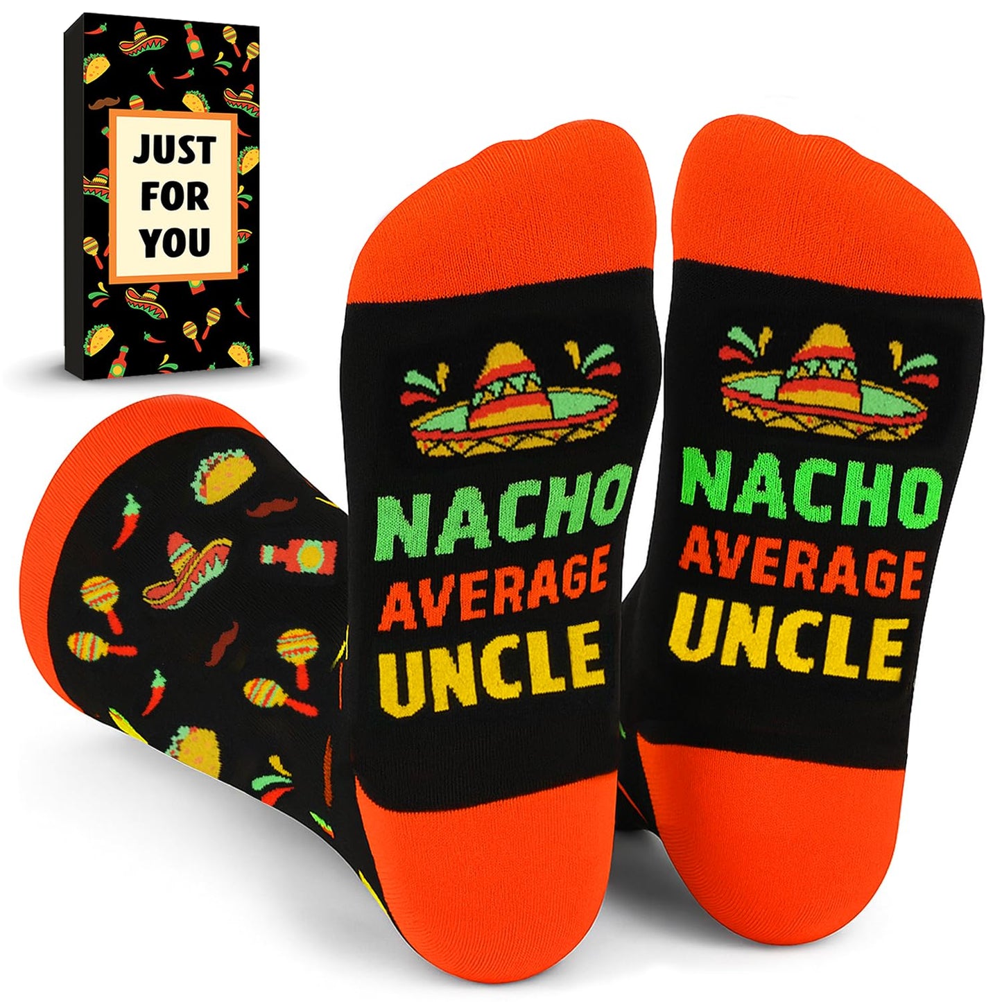 ZAGKOO Fathers Day Gift for Papa Dad Uncle Grandpa Brother Nephew - Nacho Sock for Men, Mothers Day Gifts for Mom Daughter