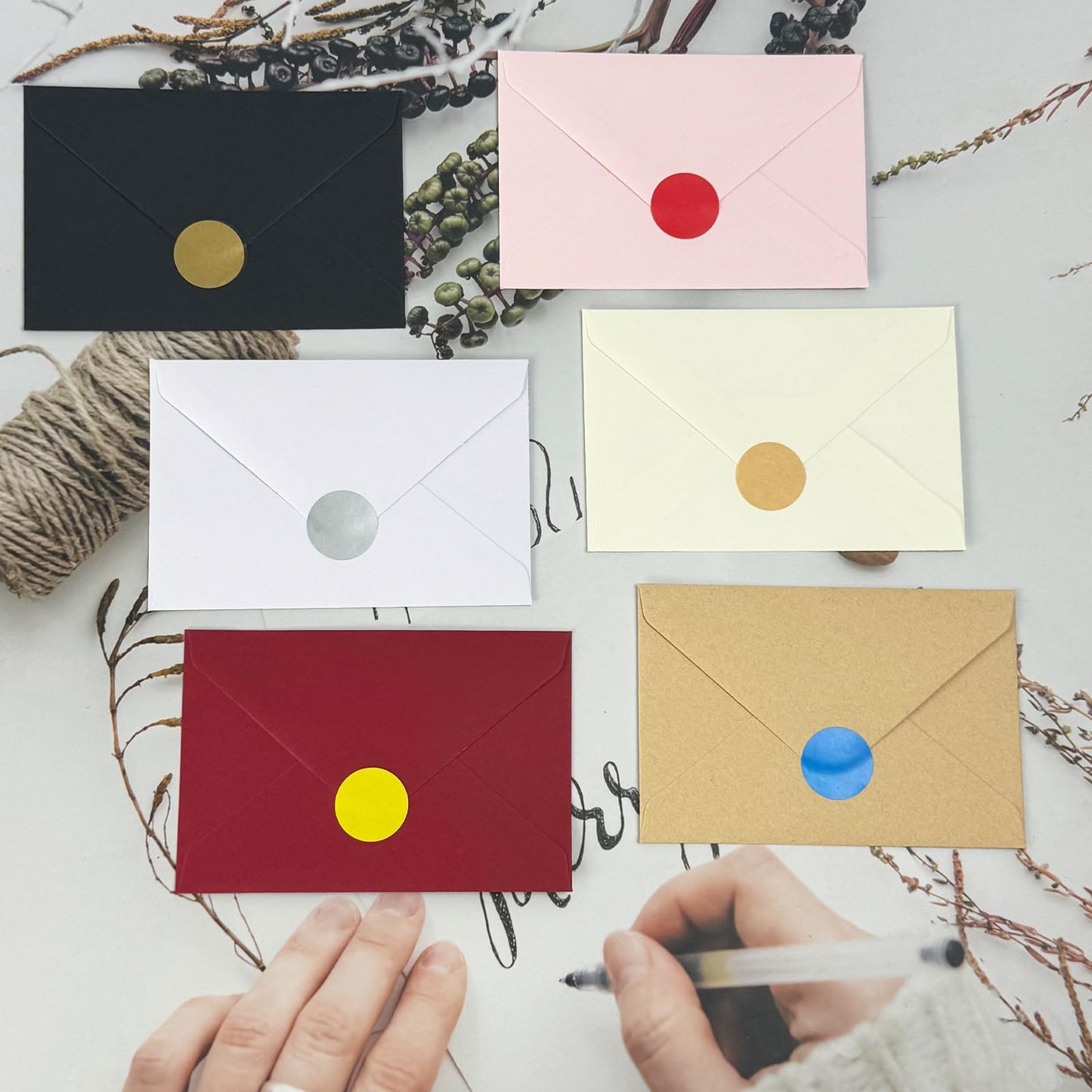 100 Pack Gift Card Envelopes 4 x 2.75" Mini Envelopes 120GSM Small Paper Business Gift Card Sleeves Bulk,Tiny Little Greeting Card Envelope Pockets for Invitation (Black)