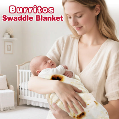 Jorbest Burrito Tortilla Swaddle Blanket Gifts for Baby Toddler Newborn, Tortilla Baby Blanket Funny Gifts for Baby Shower Boys Girls, Food Taco Blanket 285 GSM Flannel Blanket (Yellow, 36 inches)