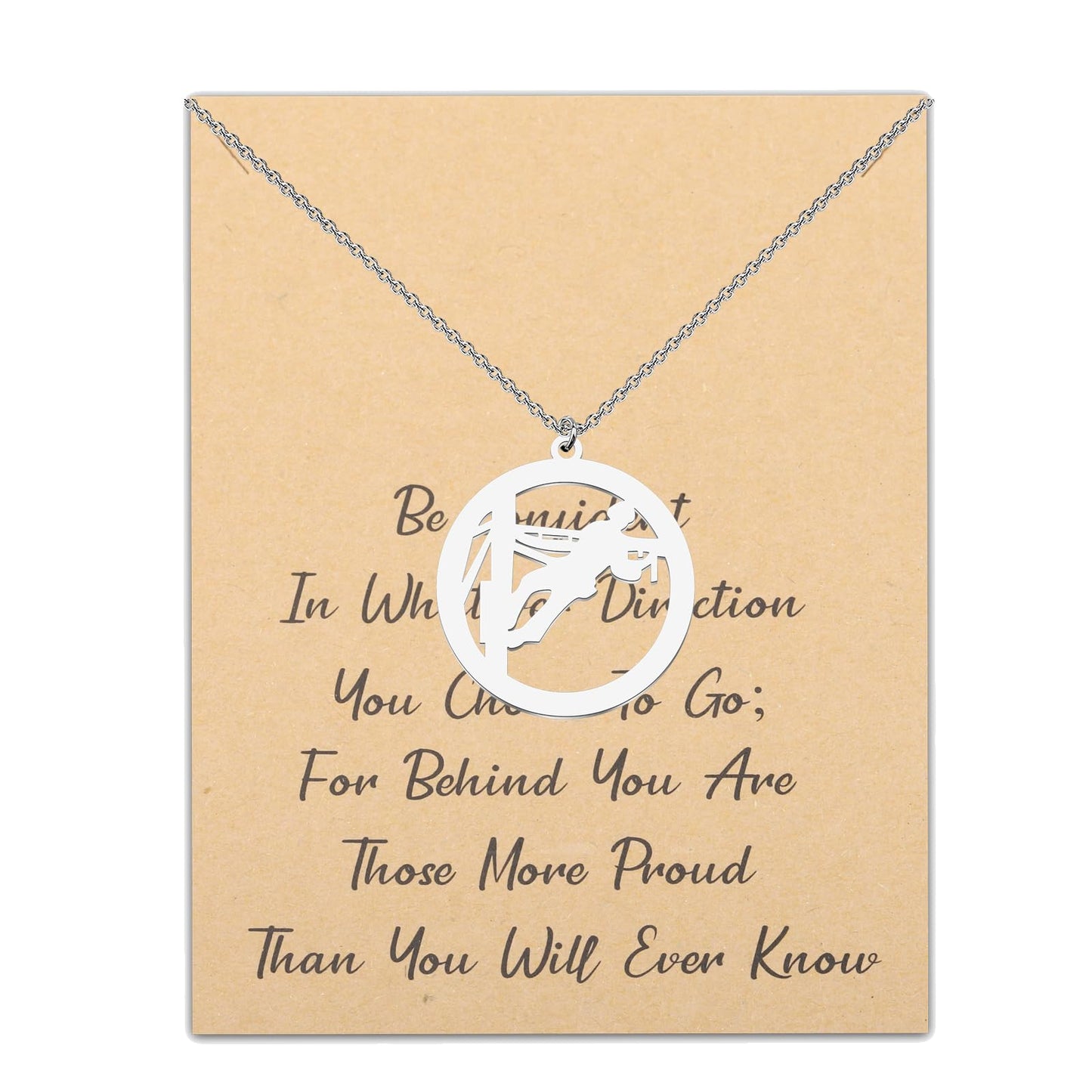 LQRI Lineman Necklace Electrician Gift Be Confident in Whatever Direction You Choose to Go Electrical Engineer Jewelry
