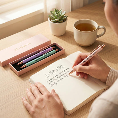 MESMOS 3pcs High End Luxury Happy Divorce Gifts for Women, Strong Woman Gifts, Gift to Cheer Someone up Women, Break up Gift for woman, Boss, & Friends. German-Ink & 1mm Swiss-Tip Motivational Pens