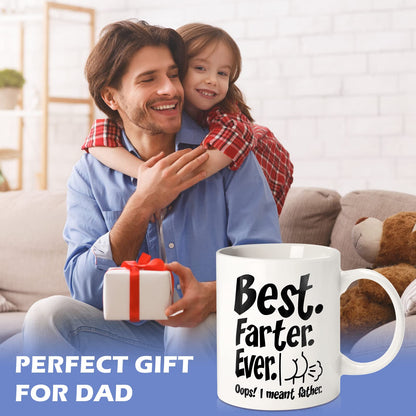 Fathers Day Funny Gifts for Husband Dad Him from Daughter Son Kids Wife - 11 OZ Ceramic Coffee Mug - Stocking Stuffers for Christmas Xmas,Birthday, Anniversary Gag Presents Ideas for PaPa Step Dad