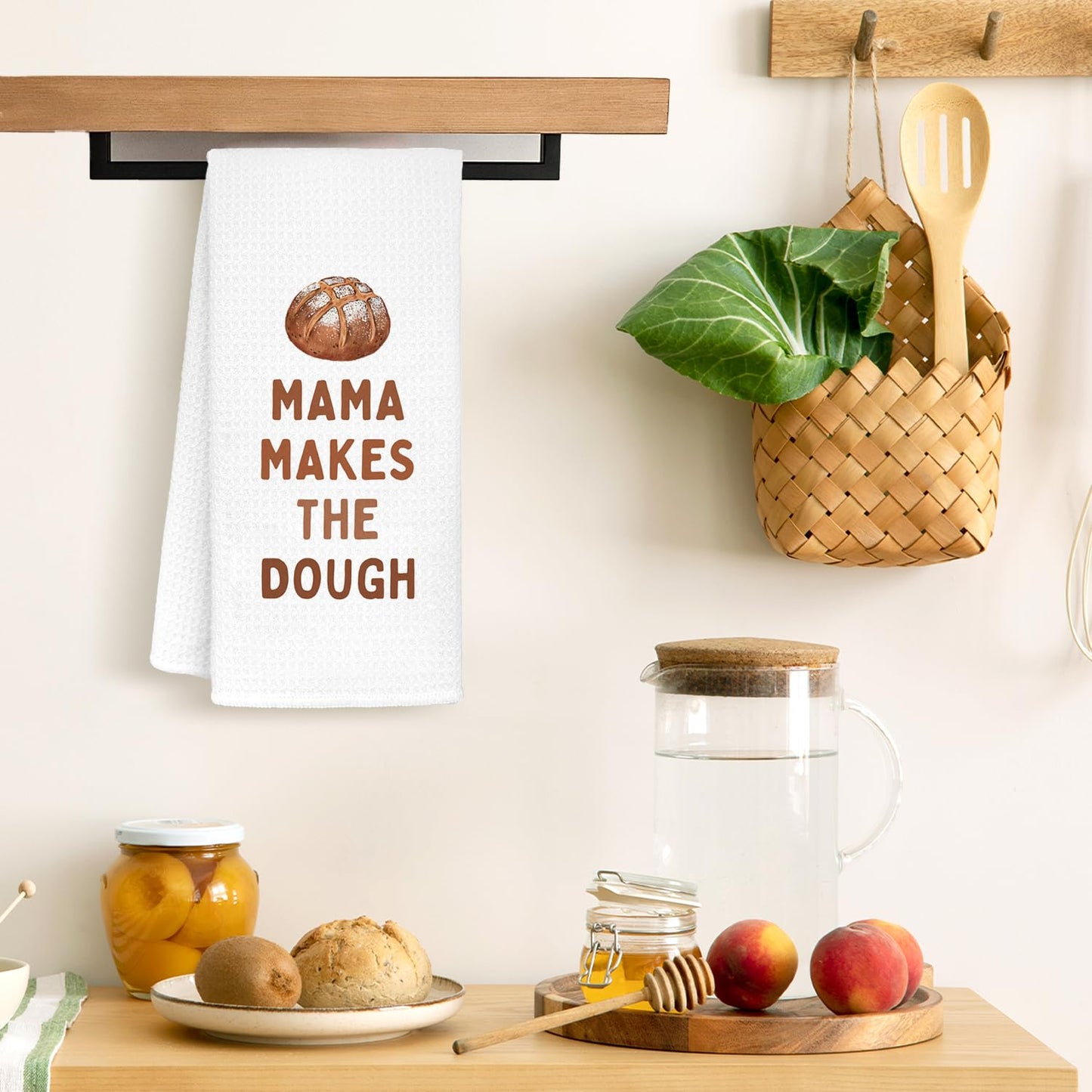 Mother s Day Gifts for Mom, Sourdough Gifts Kitchen Towels, Baking for Mom Mama Women Dish Tea Towels for Baking Sourdough Kitchen Bakery, Mama Makes the Dough Decorative Hand Towels