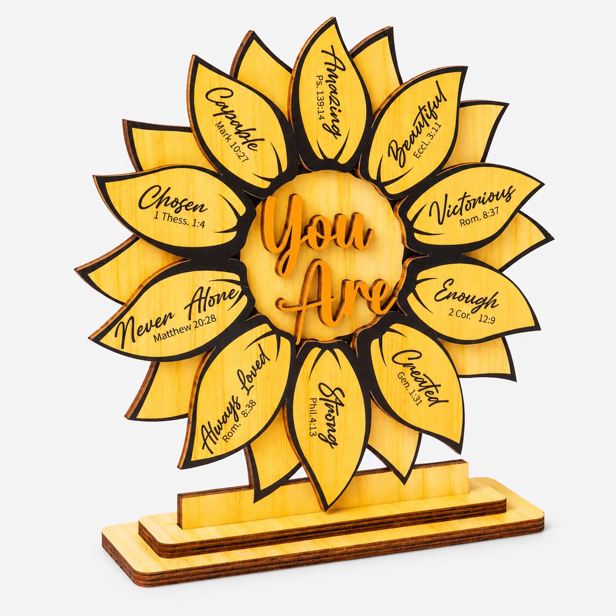Christian Graduation Gift for Her, Christian Sunflower Gifts for Women, Birthday Gifts For Women, Sister, Wife, Daughter, Coworker, Teacher, Sunflower Decor