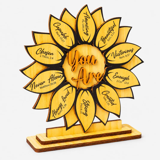 Christian Graduation Gift for Her, Christian Sunflower Gifts for Women, Birthday Gifts For Women, Sister, Wife, Daughter, Coworker, Teacher, Sunflower Decor