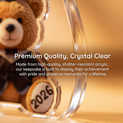 Kindergarten Graduation Gifts for Kids - Acrylic Teddy Bear Keepsake - 2026 Best Kindergarten Graduation Gifts for Boys & Girls, Unique Kinder Graduates Students Present
