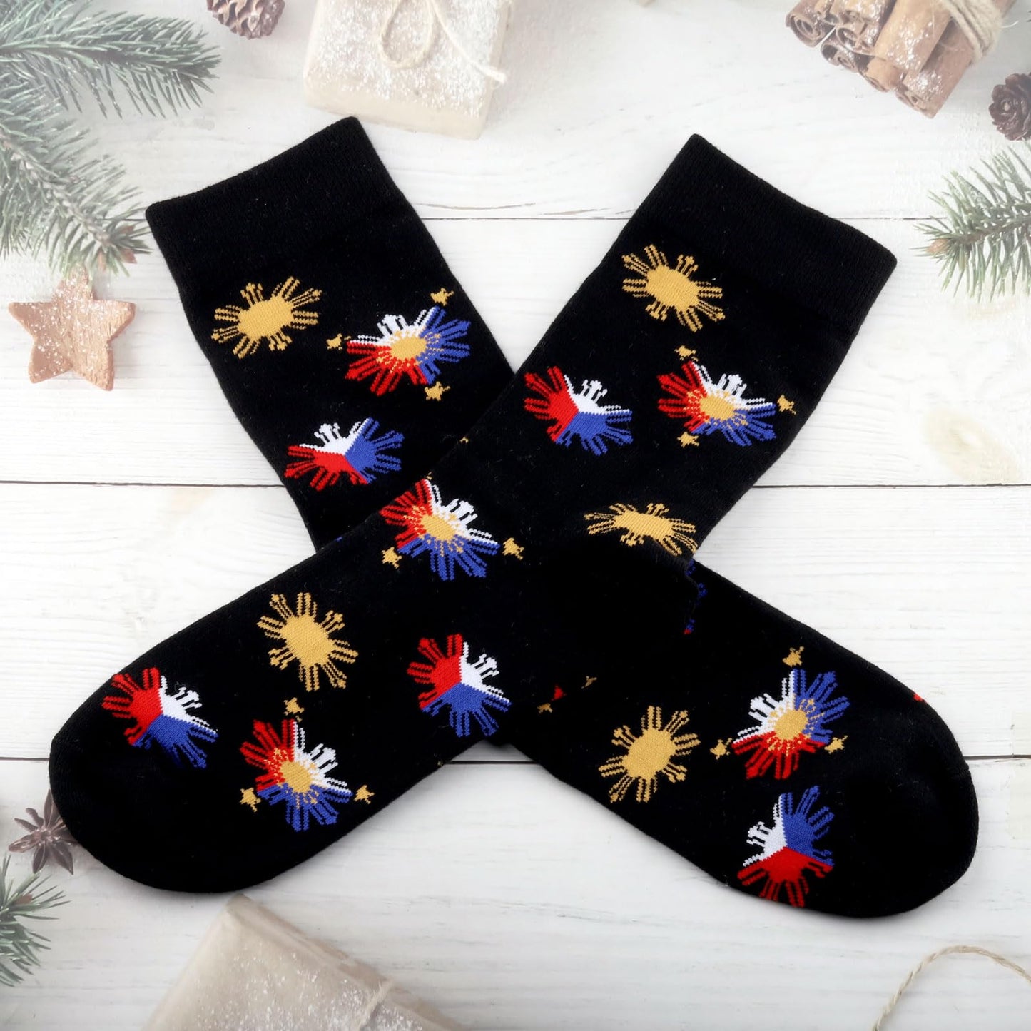 G2TUP Philippine Sun Star Flag Socks Filipina Philippine Pride Gift Philippines Faith Socks Philippine Pride Merch
