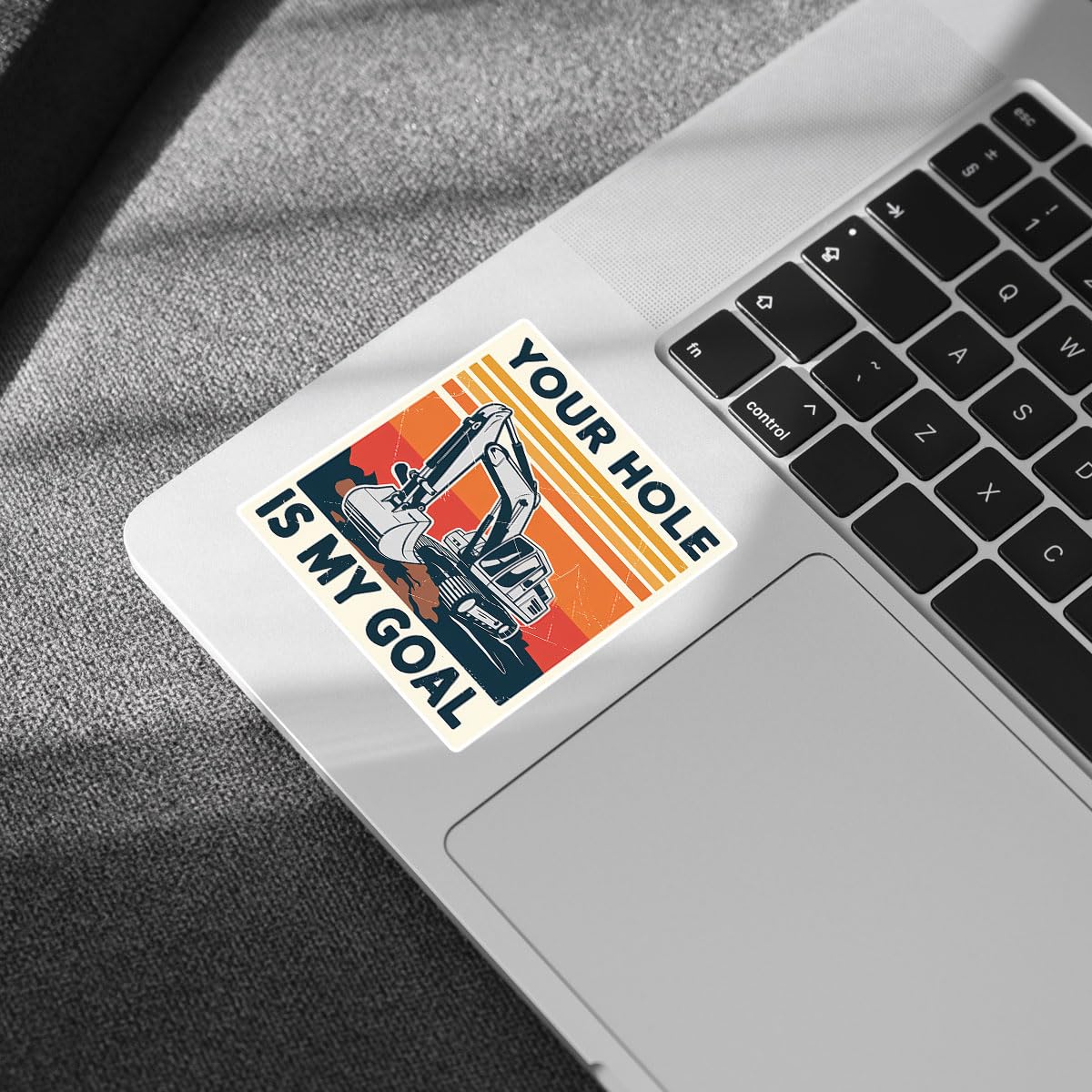 (3 Pcs) Your Hole is My Goal Sticker – Funny Heavy Equipment Operator Excavator Gift Vinyl Decal Waterproof for Laptop, Car, Tumbler, Helmet – Gift for Construction Workers, Men, Friends – 3 Inch