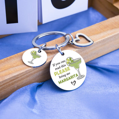 Margarita Gifts for Women Drinking Accessories Unique Alcohol Lovers Gifts Funny Best Friend Bestie Birthday Christmas Gift Ideas for Women If You Can Read This Please Bring Me Margartia Cute Keychain