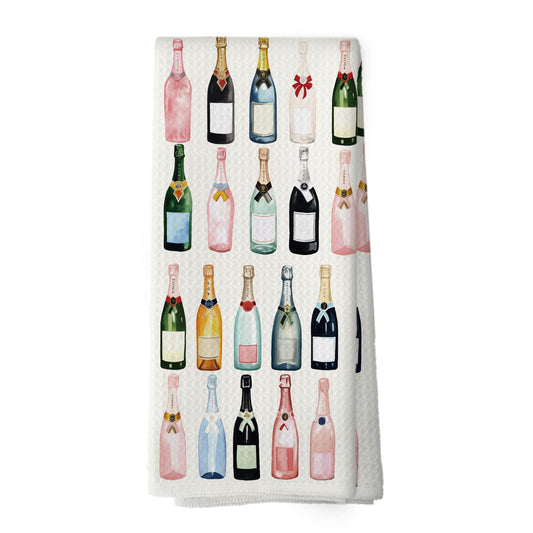 Bar Cart Accessories Kitchen Towels, Bar Cart Decor, Champagne Accessories Bathroom Decor, Hostess Gifts for Women, Cocktail Gift Bachelorettes Decorative Tea Dish Towels 16x24 Inch
