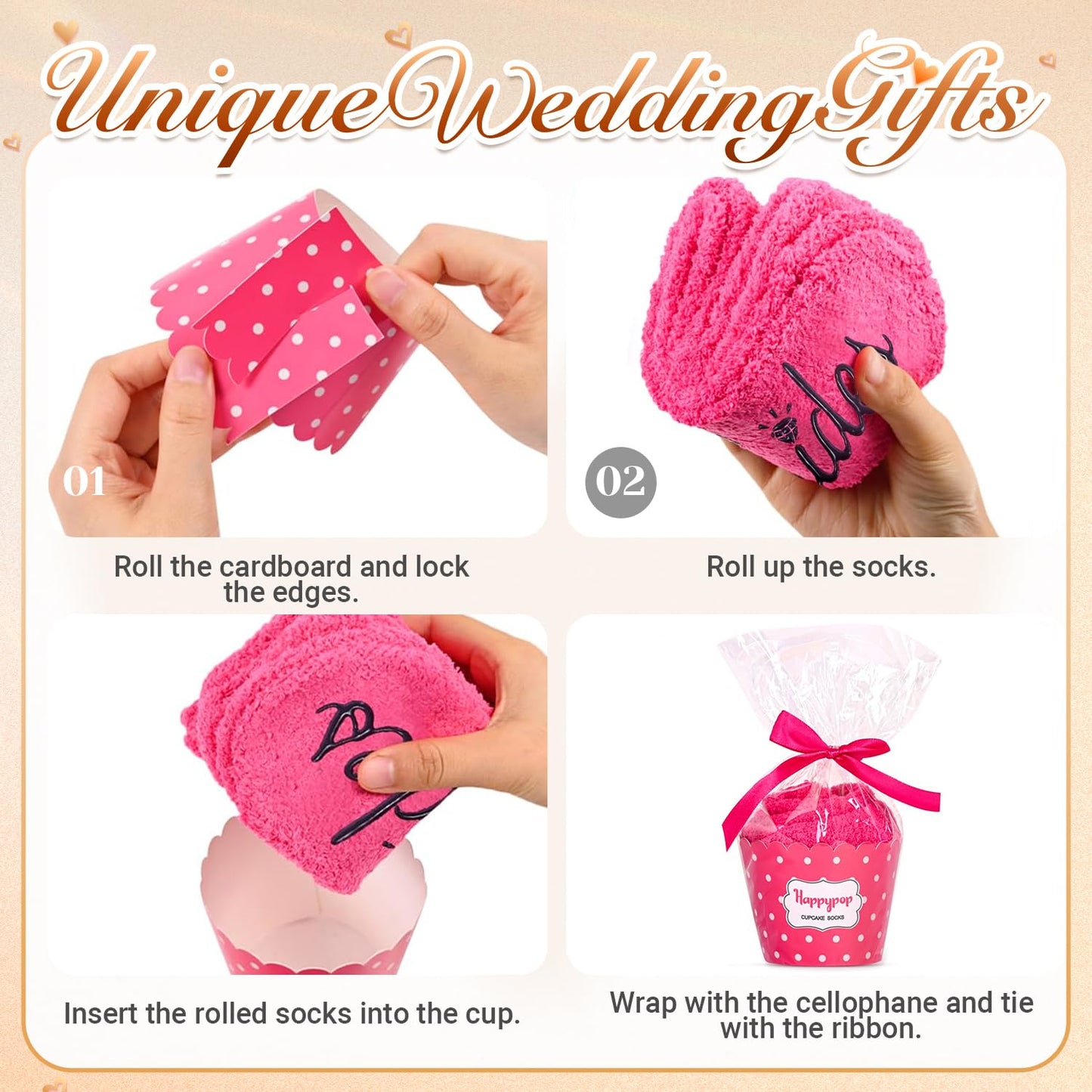 HAPPYPOP Wedding Socks Gifts - Bride, Bridesmaid, Mother of Groom & Bride