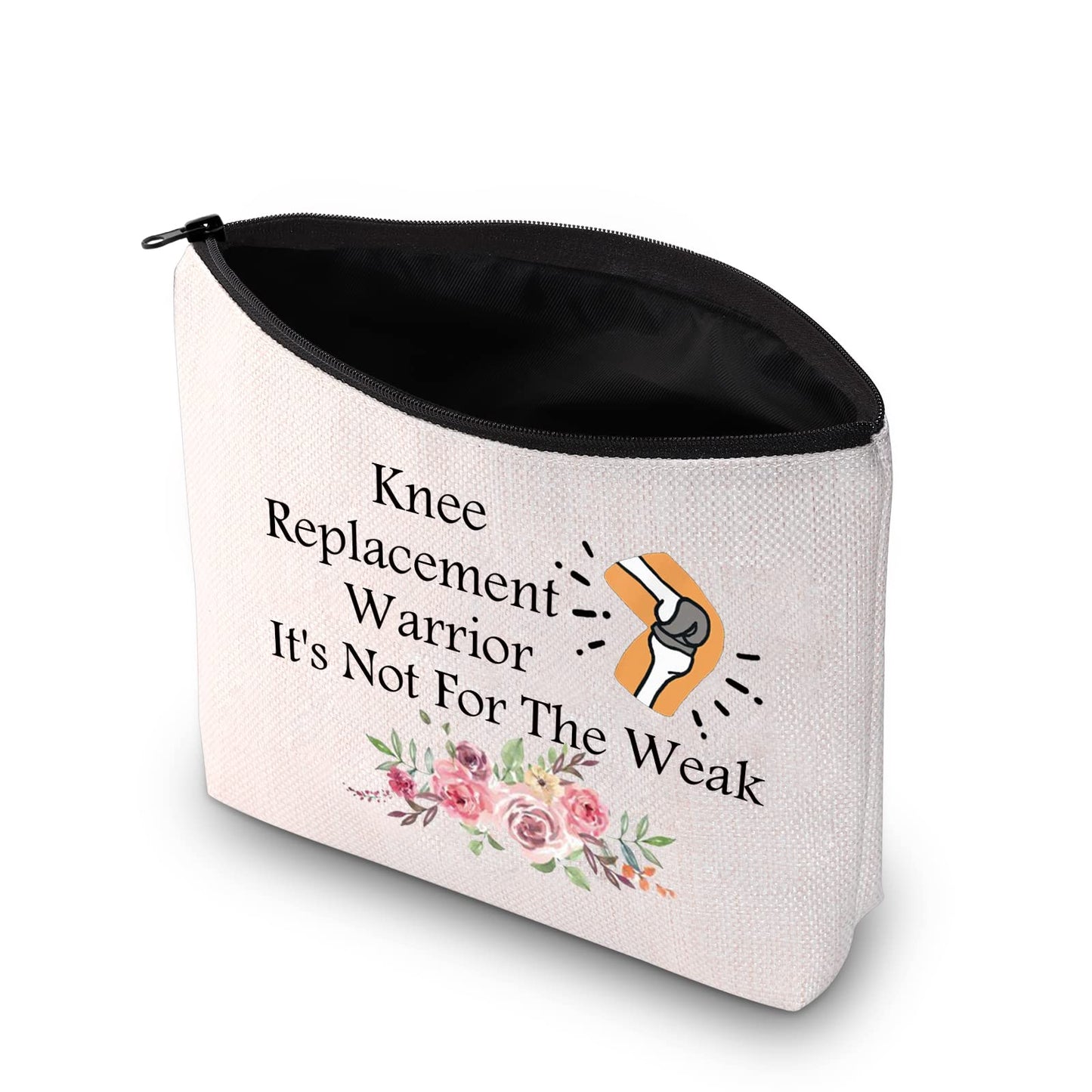 PXTIDY Knee Replacement Warrior Gift Knee Surgery Recovery Cosmetic Bag Joint Arthroplasty Warrior Mom Wife Gift Orthopaedic Toiletry Pouch