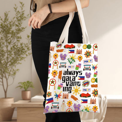 G2TUP Filipino Tote Bag Philippines Travel Bag Philippines Souvenir Gifts Filipinos Shoulder Bag Always Galavanting Gift