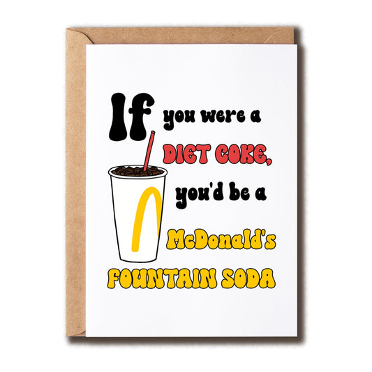 Diet Coke Gifts -Birthday Mother's Day Card - Funny Gift For Diet Coke Lover Family Friend