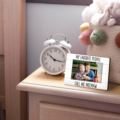 My Favorite People Call Me Meemaw 4x6 Picture Frame, Meemaw Gifts for Grandma Photo Frame, Gifts for Meemaws Mothers Day from Grandkids, MeemawGift Picture Photo Frames for Desk Decor