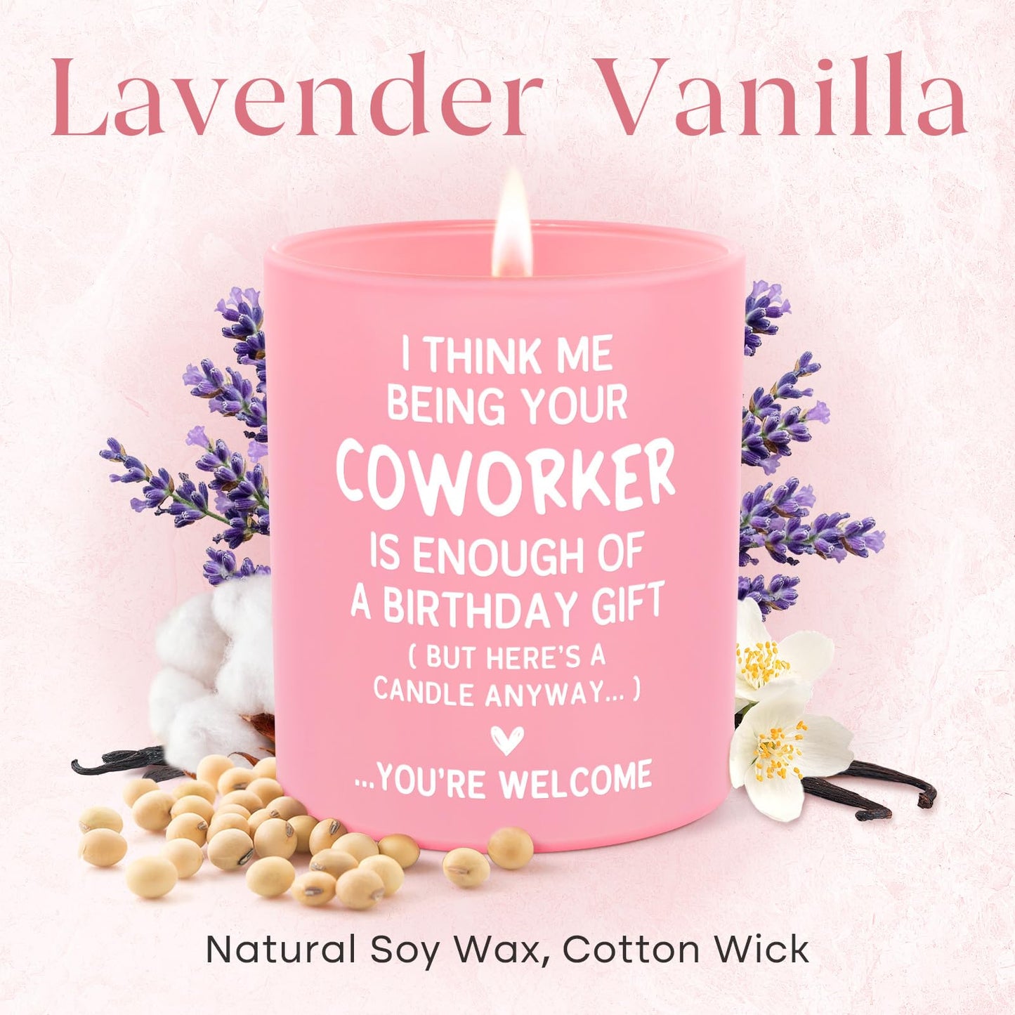 Coworker Birthday Gifts for Women, Funny Coworkers Candle 10Oz, Best Birthday Gift for Coworker Female, Work Besties, Cute Handmade Soy Wax Scented Candles